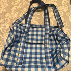 Blue Checkered Women's duffel Bag